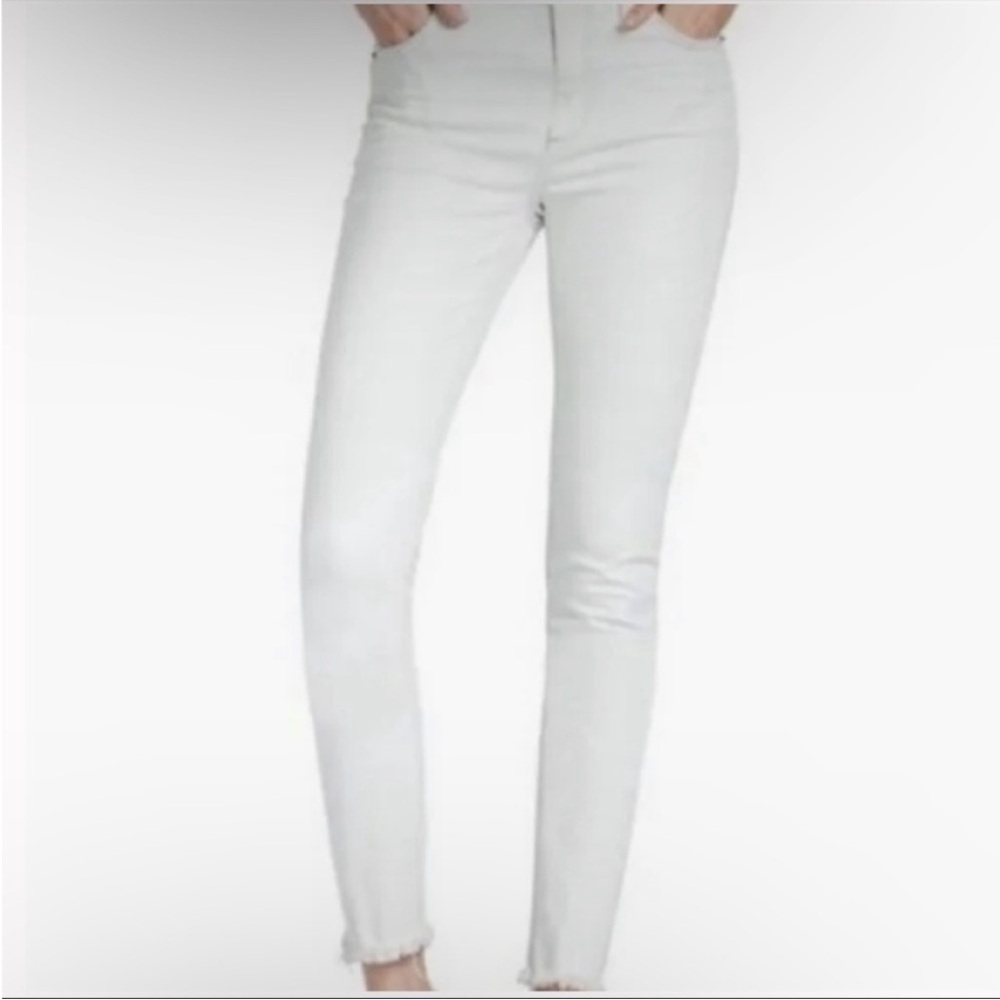 Lucky Brand Sasha Super Skinny Distressed Raw Hem Jeans